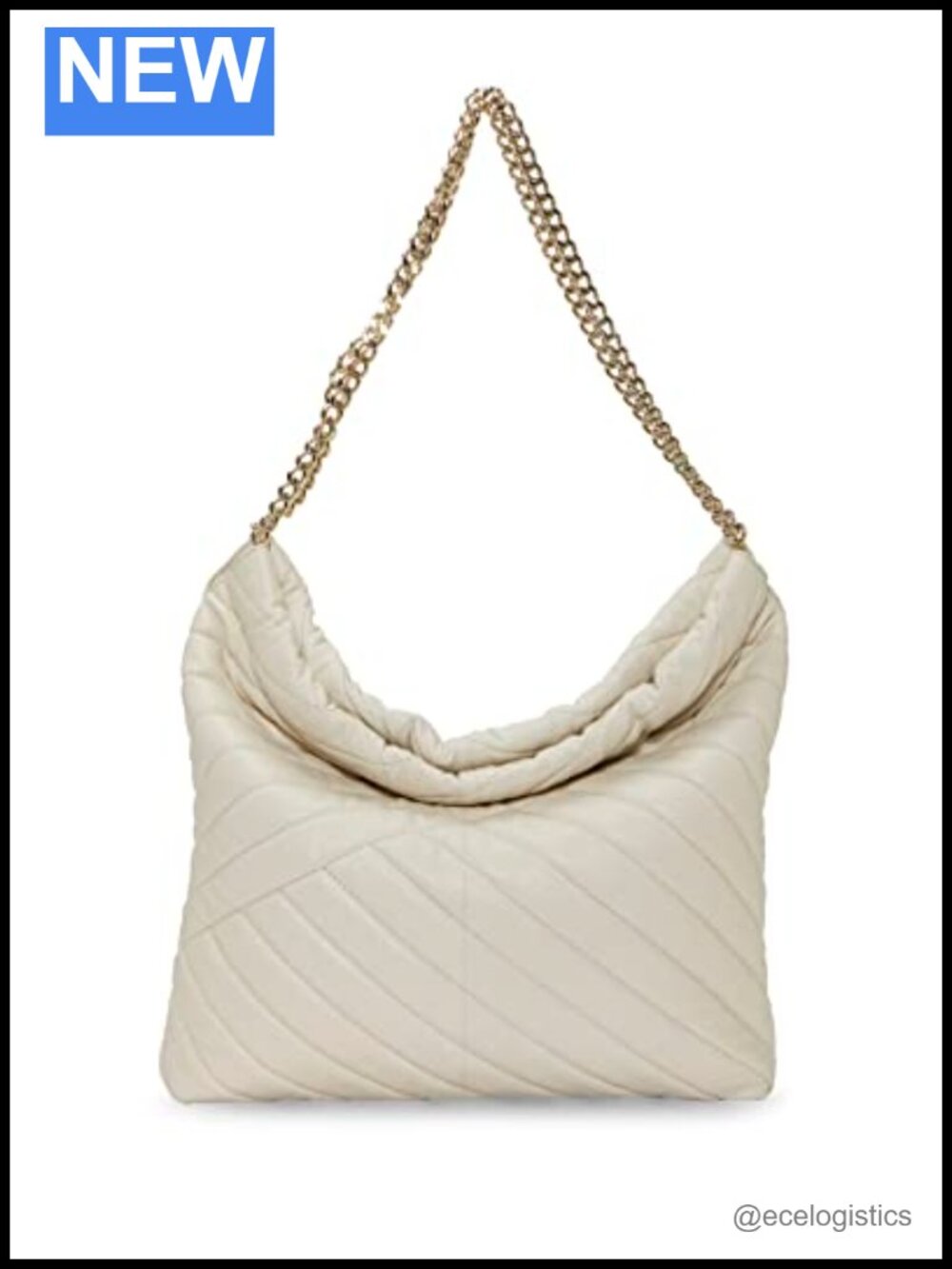 Vince Camuto Pehri Hobo Leather Shoulder Bag Drawstring